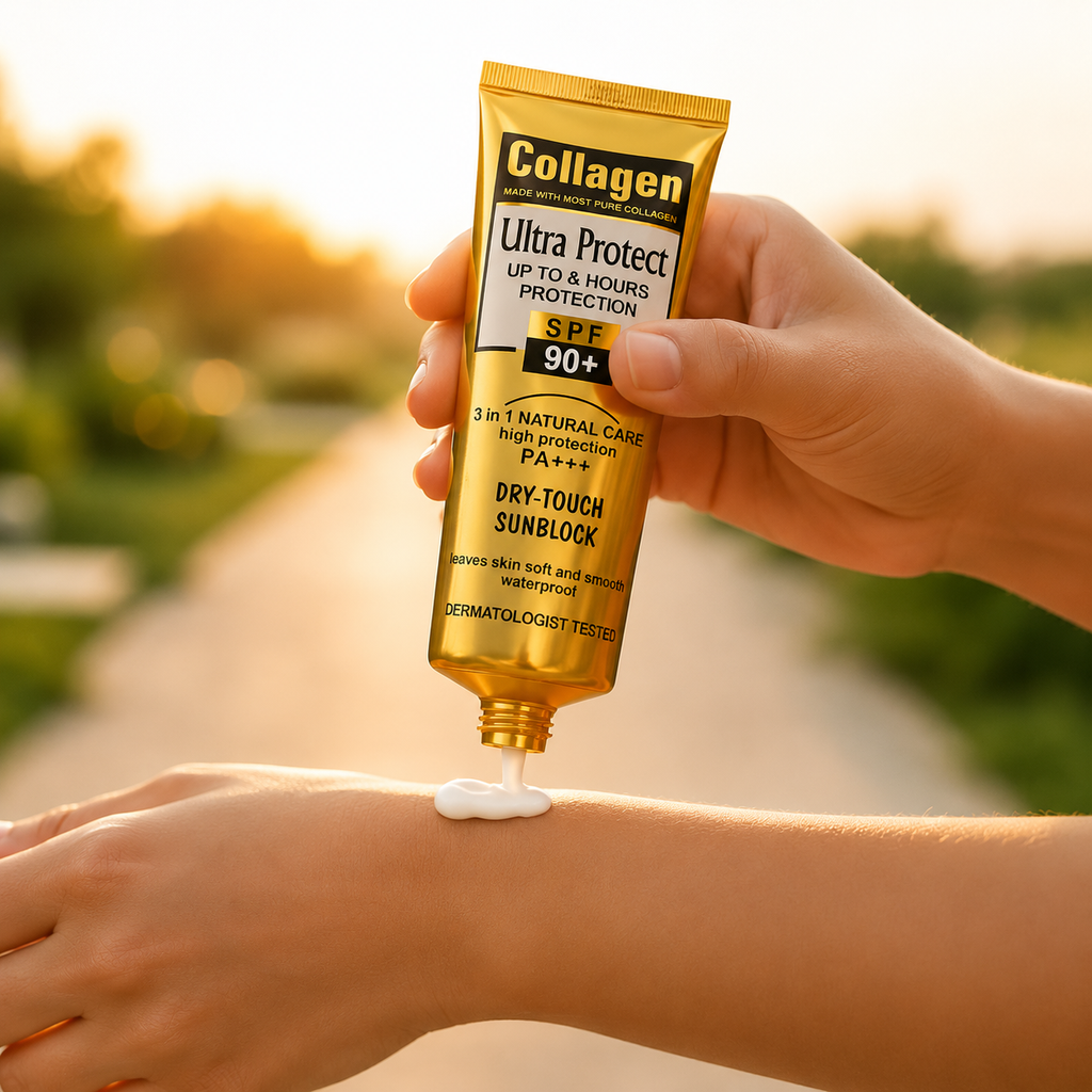 Protector Solar con Colágeno SPF 90+ | Hidratación y Protección Diaria